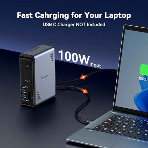 TobenONE premium computer peripheral hub illustrating tidy workspace cable management setup.
