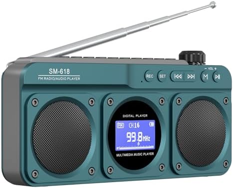 Semier portable wireless radio speaker with LCD display