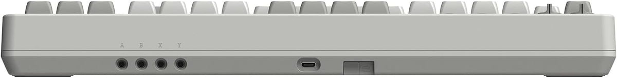 8Bitdo retro mechanical keyboard side profile with volume knob