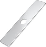 BWE 10-Inch Brushed Nickel Deck Plate, Faucet Hole Cover for 3-Hole Sink | 8" Widespread, SUS 304, Foam Gasket, Easy Installation, Racetrack Design, Universal Fit, Modern Design, Kitchen & Bathroom - Image 14