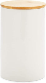 Open ceramic canister showing smooth glazed interior finish