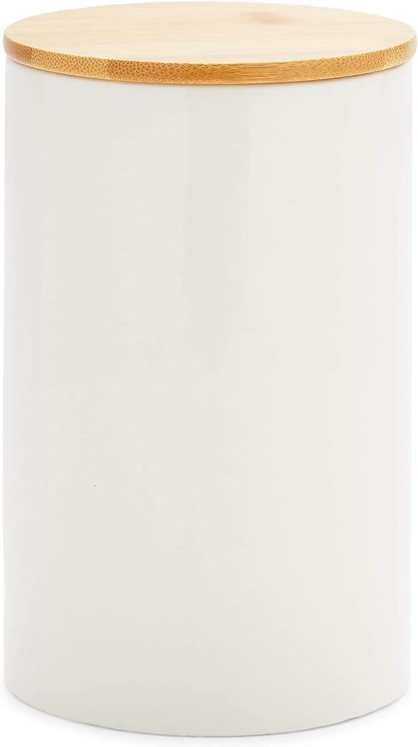 Open ceramic canister showing smooth glazed interior finish