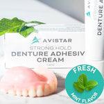 Mint flavored denture adhesive paste for long lasting freshness