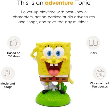 Close up detail of the hand painted SpongeBob Tonie figurine