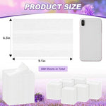 Close up view of plant based laundry dryer sheets for static removal