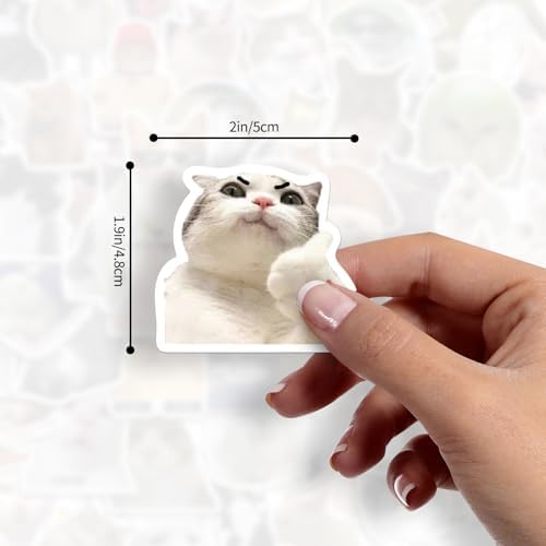 Collection of 100 non repeating cat meme stickers