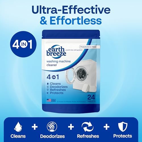 Fragrance free drum cleaning tablets for high efficiency washers