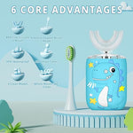 Sonic automatic full mouth toothbrush with soft silicone brush heads