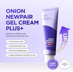 Close up of Isntree Onion Newpair Gel Cream packaging