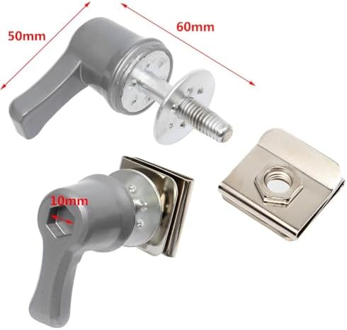 The complete four pack motorcycle security hardware kit laid out against a clean background.