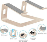 Orionstar premium alloy computer holder side angle showing six inch height elevation