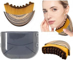 Side angle of MASENT manual facial drainage massager highlighting the curved contour design for jawline placement.