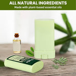 Side view of the authentic imported USA bug repellent balm packaging detailing directions