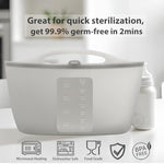 Grey silicone microwave steam bag folded for travel