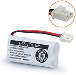Close up of the BAOBIAN 2.4V Ni-MH rechargeable battery pack for VTech and AT&T home landline phones.