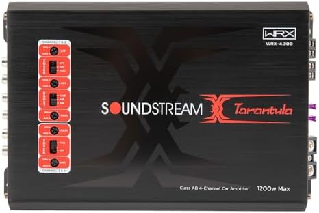 Soundstream 1200 watt compact class d amplifier top control panel view