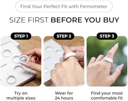 Set of 8 plastic sizing rings for Femometer wearable