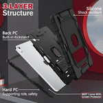 ZoneFoker hybrid protective case disassembled to showcase the dual layer polycarbonate and silicone materials.