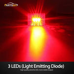 Partsam light emitting diode clearance lamps illuminated to display three high intensity internal diodes