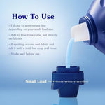 Close up of Suavitel Odor Shield packaging showing the High Efficiency compatible logo