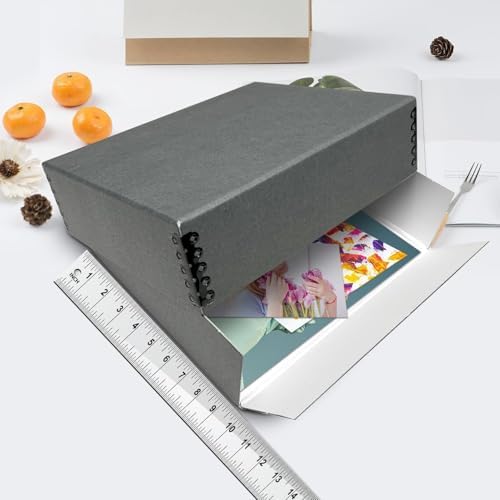 Lineco archival storage box holding assorted paper documents