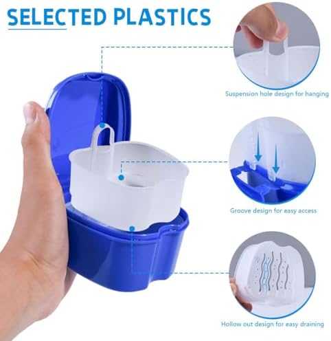 KISEER portable dental appliance holder for travel cleaning and storage.