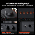 Fosi Audio GR70 CNC aluminum alloy body close up highlighting side ventilation holes