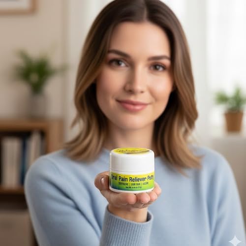 DDM International oral care putty showing complete product contents for gum relief