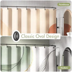 Multipurpose black oval hooks being used to organize kitchen utensils and towels efficiently.