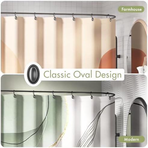 Multipurpose black oval hooks being used to organize kitchen utensils and towels efficiently.