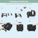 MATEIN rolling briefcase showing the detachable cart mechanism and telescopic handle.