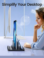 Vaydeer dual side slot electronic device holder stand for home office