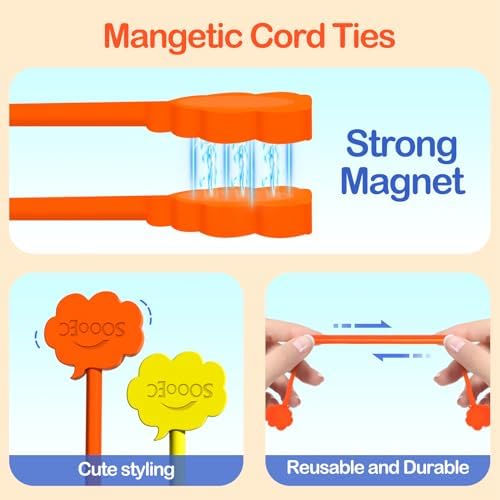 Demonstration of the slide opening mechanism of the strong embedded magnets on the silicone twist ties.