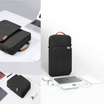 Zmeikj tablet bag leather handle and zipper detail closeup