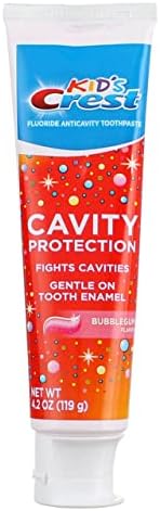 Authentic USA imported Crest kids toothpaste for cavity protection and enamel health.