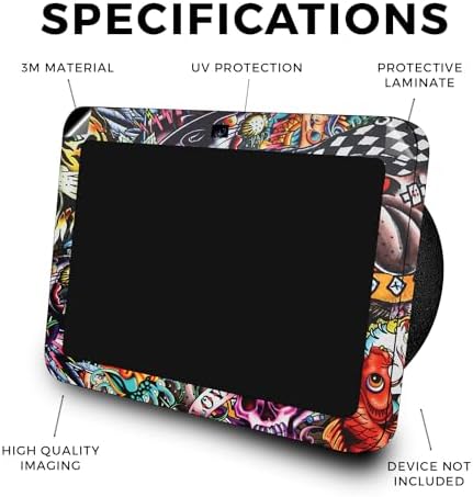 Detailed view of Mighty Skins vinyl texture on Echo Show 8 3rd Gen