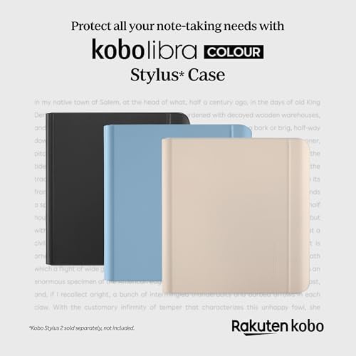 Side view of Kobo Libra Colour case showing magnetic stylus slot
