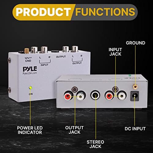 Compact electronic audio preamplifier for record players and amplifiers