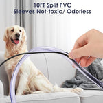 WEDAWN non toxic anti chew pet cord protector sleeve layout showing half inch diameter.