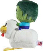 Soft Minecraft plush toy held in hand for scale