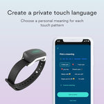 BOND TOUCH long distance communication wearable device packaged set including two USB charging cables
