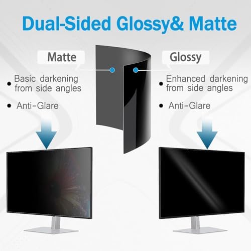 Twugs desktop screen protector clear adhesive strips application process close up