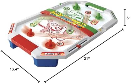 Authentic USA imported Super Mario air hockey game family playtime scene