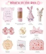 Golray newborn baby girl premium nine piece cotton clothing and swaddle set