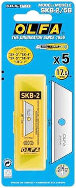 Olfa SKB-2/5B Utility & Safety Cutter Blade-Pack of 5, 17.5mm 5 Clears SKB-2 - Image 3