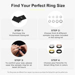 Victormont sizing kit plastic rings arranged by size 6 to 13