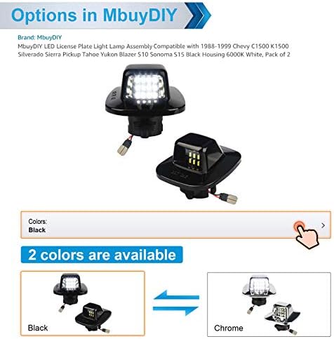 MbuyDIY chrome housing tag lamp kit pair for classic trucks
