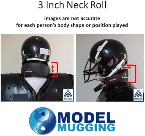 Contoured football neck collar by Model Mugging with tie down holes