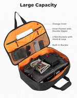 KEMIMOTO motorcycle tour pack organizer bag showing the spacious forty liters interior filled with riding gear.