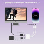 Esbeecables authentic iOS-compatible media streaming adapter alongside compatible smartphone models.